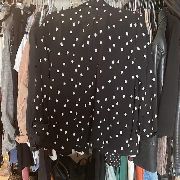 14th & Union black & white polka dot flowy blazer - Picture 3 of 3